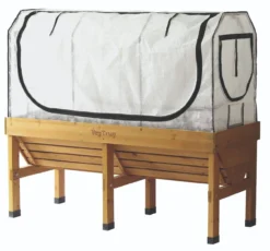 VegTrug Medium Greenhouse Frame & Multi Cover Set 9 VegTrug Medium Greenhouse Frame & Multi Cover Set -CHARA Garden Shop 1.8m cover front back and side closed with vegtrug jpg