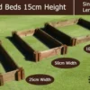 15cm High Single Raised Beds - Blackdown Range - 50cm Wide -CHARA Garden Shop 15cm high single raised beds blackdown range 1 1 1 1 jpg
