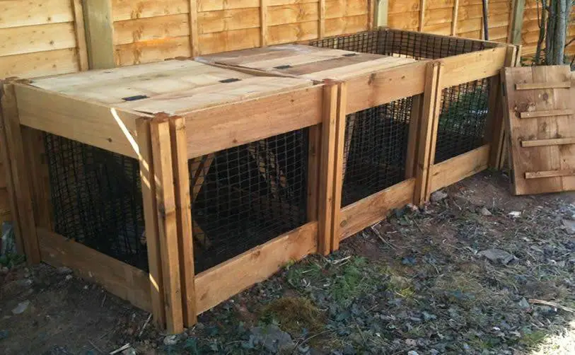 1900 Litre Blackdown Range Triple Leaf Mould Wooden Composter With Lids 3 1900 Litre Blackdown Range Triple Leaf Mould Wooden Composter With Lids