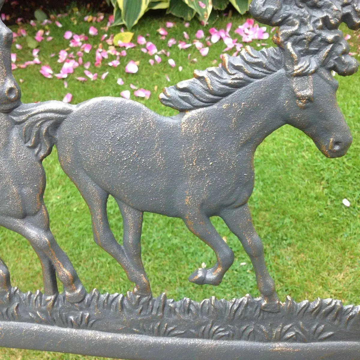 100% Cast Iron Garden Bench With Horses And Tree 5 100% Cast Iron Garden Bench With Horses And Tree - Image 3