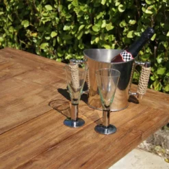 3m Reclaimed Teak Outdoor Open Slatted Cross Leg Table -CHARA Garden Shop 200cm x leg open slatted garden table 5 of 6 7 jpg