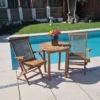 70cm Teak Circular Fixed Table With 2 Classic Folding Armchairs -CHARA Garden Shop 20230906 131556 jpg