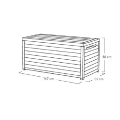 Keter 870L XXL Deck Storage Box - Anthracite Grey -CHARA Garden Shop 245427 1 jpg