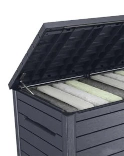 Keter 870L XXL Deck Storage Box - Anthracite Grey -CHARA Garden Shop 245427 9 jpg