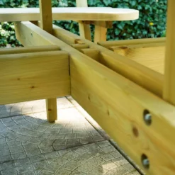 Swedish Redwood Circular Picnic Bench With Backrests -CHARA Garden Shop 253023 01 08 1 jpg