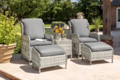 Wroxham Relax Set - Reclining Garden Lounger Set -CHARA Garden Shop 26004 jpg