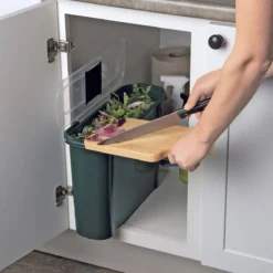 10L Slimline Kitchen Food Caddy (Green)