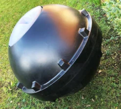 315L CompoSphere Rollable Tumbler Composter Black -CHARA Garden Shop 3 behind 1 jpg