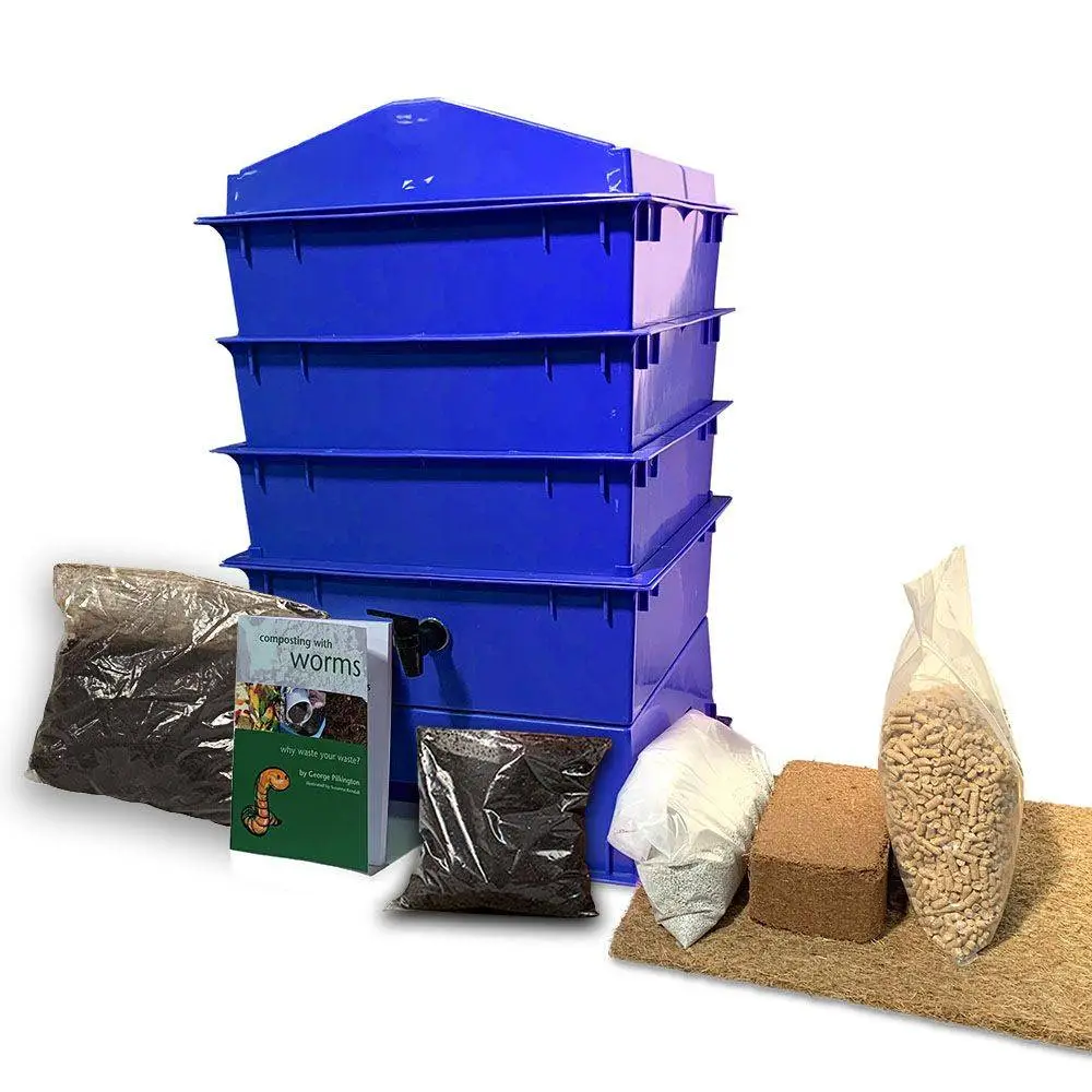 3 Tray Deluxe Tiger Rainbow Wormery Dark Cobalt Blue 3 3 Tray Deluxe Tiger Rainbow Wormery Dark Cobalt Blue