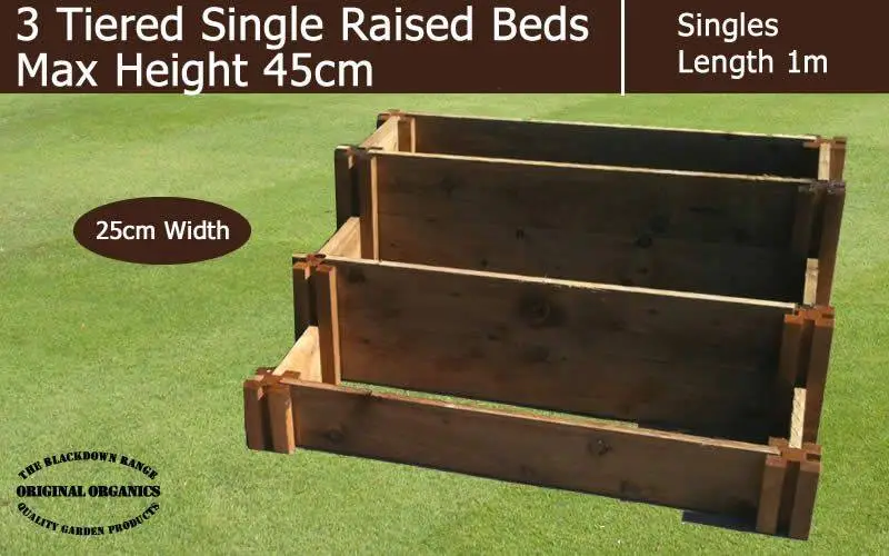 45cm High 3 Tiered Single Raised Beds - Blackdown Range - 100cm Wide 3 45cm High 3 Tiered Single Raised Beds - Blackdown Range - 100cm Wide
