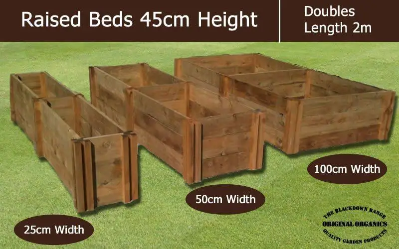 45cm High Double Raised Beds - Blackdown Range - 50cm Wide 3 45cm High Double Raised Beds - Blackdown Range - 50cm Wide