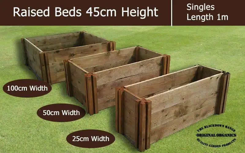 45cm High Single Raised Beds - Blackdown Range - 100cm Wide 3 45cm High Single Raised Beds - Blackdown Range - 100cm Wide