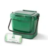 5 Litre Green Kitchen Caddy + 26 Pack Of Liners -CHARA Garden Shop 5lt caddy bundle jpg