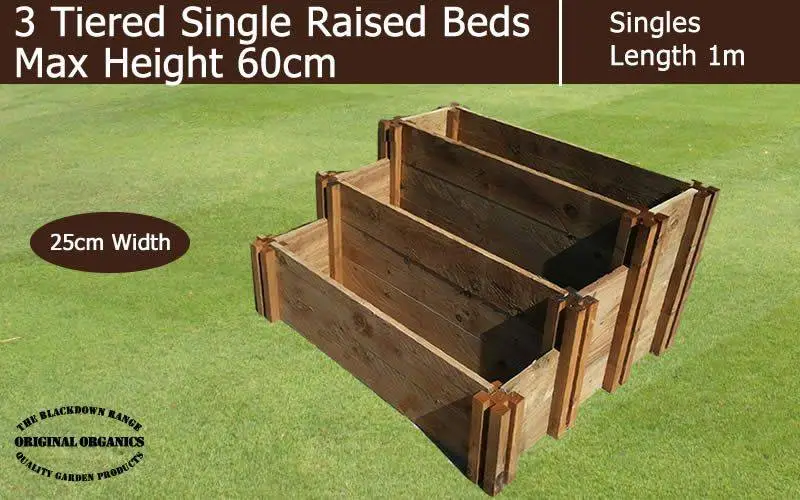 60cm High 3 Tiered Single Raised Beds - Blackdown Range - 50cm Wide 3 60cm High 3 Tiered Single Raised Beds - Blackdown Range - 50cm Wide