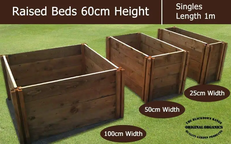 60cm High Single Raised Beds - Blackdown Range - 50cm Wide 3 60cm High Single Raised Beds - Blackdown Range - 50cm Wide