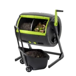 Maze 245 Litre Compost Tumbler + 55 Litre Composting Cart Set -CHARA Garden Shop 6 1 png