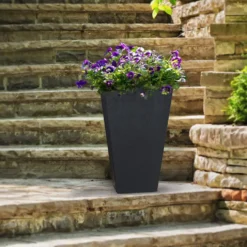 50cm Sonata Self Watering Recycled Rubber Plant Pot Slate -CHARA Garden Shop 71i2g 7uo3l. ac sl1181 1 jpg