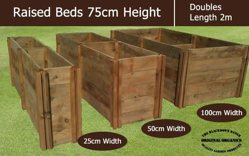 75cm High Double Raised Beds - Blackdown Range - 50cm Wide 3 75cm High Double Raised Beds - Blackdown Range - 50cm Wide