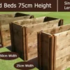 75cm High Single Raised Beds - Blackdown Range - 50cm Wide