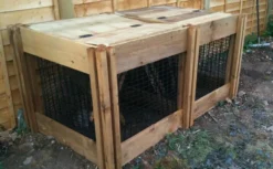 800 Litre Blackdown Range Double Leaf Mould Wooden Composter With Lids