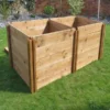 800 Litre Blackdown Range Double Standard Wooden Composter -CHARA Garden Shop 800 blackdown range double standard wooden composter 1 jpg