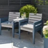 Florenity Galaxy Tete A Tete Bench - Grey/Blue -CHARA Garden Shop 88005 jpg