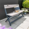 Florenity Galaxy Folding Bench - Grey/Blue -CHARA Garden Shop 88025 jpg