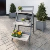 Grey Grigio Folding Pot Shelf -CHARA Garden Shop 89009 2 1 jpg