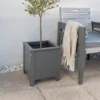 Florenity Grigio Grey Square Planter -CHARA Garden Shop 89017 3 1 jpg