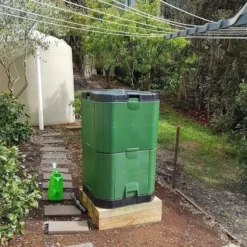 400 Litre Aerobin Hot Composter - Brunswick Green With Leachate Hose Extension Kit -CHARA Garden Shop aero 400 3 jpg