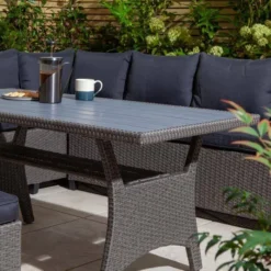 8 Seater Rowlinson Albany Corner Outdoor Dining Set – Grey -CHARA Garden Shop albanycornerset grey 02 jpg