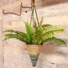 Artisan Hanging Plant Basket - Medium Conical -CHARA Garden Shop artisan hanging plant basket medium conical jpg