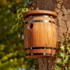 Barrel Bird Nester Box 2 Barrel Bird Nester Box -CHARA Garden Shop barrelnester webbedimage1 jpg