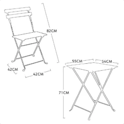 Bistro Black Frame Acacia Wood Garden Set -CHARA Garden Shop bistro black frame acacia wood garden set 2 jpg