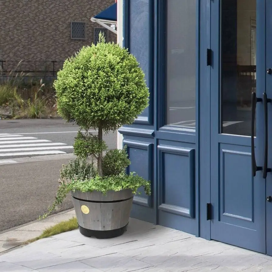 VegTrug Build A Barrel Medium 46cm - Grey Wash (FSC 100%)