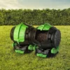 2 X 50L Rolling Barrel Composter (100L) -CHARA Garden Shop dual rolling barrel composter outside 1 jpg