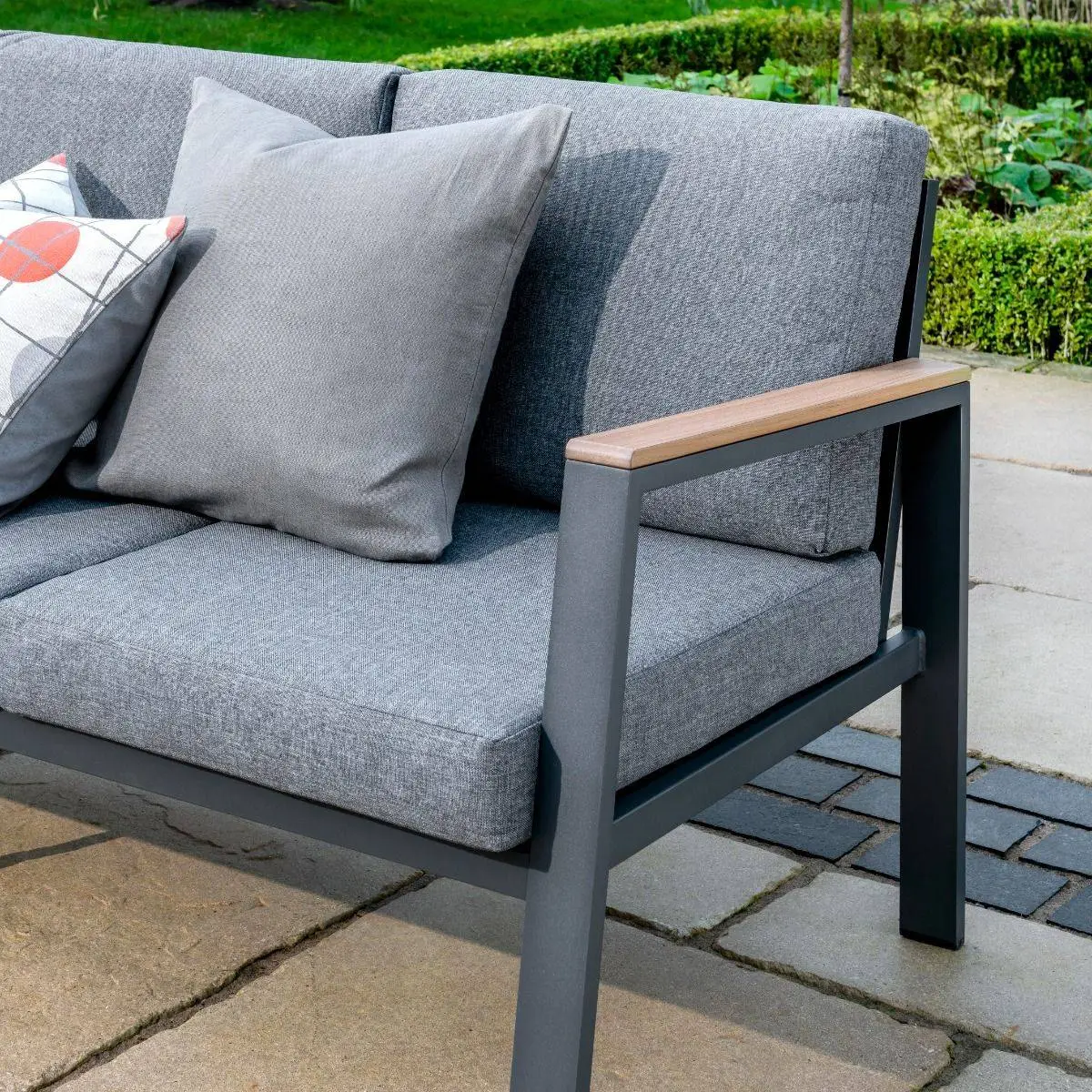 5 Seater Easton Garden Lounge Set In Dark Grey 5 5 Seater Easton Garden Lounge Set In Dark Grey - Image 3