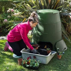 Recycled Plastic 330L Johanna Hot Composter - Green -CHARA Garden Shop greenjoh2 1 jpg