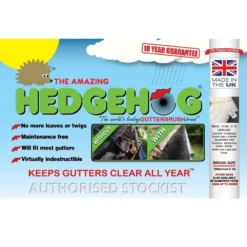Black Hedgehog Gutter Brush (16m X 100mm) 11 Black Hedgehog Gutter Brush (16m X 100mm) -CHARA Garden Shop hedgehog new image 1 png