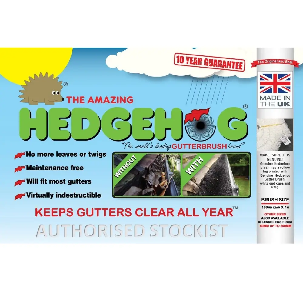 Black Hedgehog Gutter Brush (16m X 100mm) 6 Black Hedgehog Gutter Brush (16m X 100mm) - Image 4