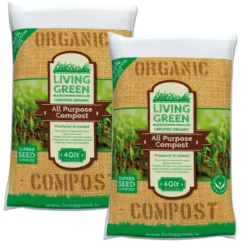Living Green Pack Of 2 X 40L Worm Compost 100% Organic Vermicompost Bag