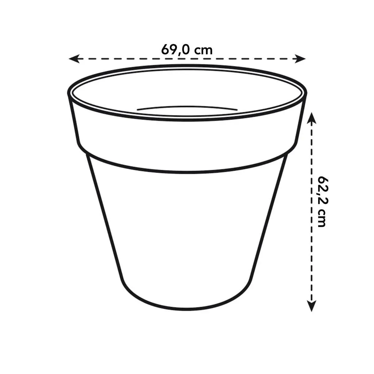 Elho Loft Urban 69cm Reservoir Plant Pot 6 Elho Loft Urban 69cm Reservoir Plant Pot - Image 4