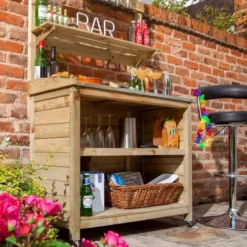 Luxury Wooden Garden Mini Bar -CHARA Garden Shop minibar gardenminibar 08 jpg
