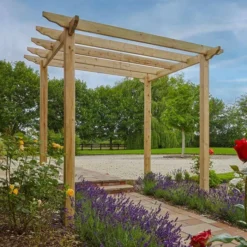 2.4m X 2.4m Rowlinson Traditional Wooden Pergola -CHARA Garden Shop pergola traditionalpergola 02 jpg