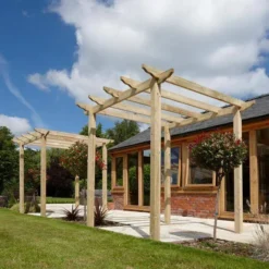 2.4m X 2.4m Rowlinson Traditional Wooden Pergola -CHARA Garden Shop pergola traditionalpergola 04 jpg
