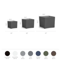 TruDrop Pinch 23" Self Watering Planter In Slate Grey -CHARA Garden Shop pinch planters jpg