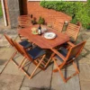 Plumley Six Seater Dining Set With Grey Cushions -CHARA Garden Shop plumgrey6 plumleydiningsetgrey 01 jpg