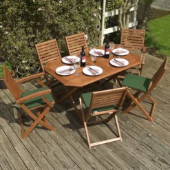 Rowlinson Plumley Hardwood 6 Seater Dining Set