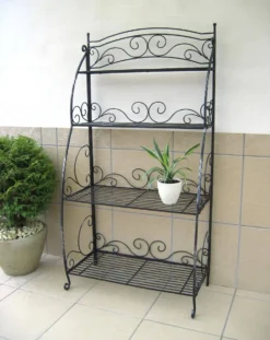 Folding Plant Stand 4 Shelf -CHARA Garden Shop psb 04 life 2 jpg