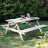 5ft Picnic Table With Grey Parasol & Base -CHARA Garden Shop ptse12 4ftpicnic main 1 jpg